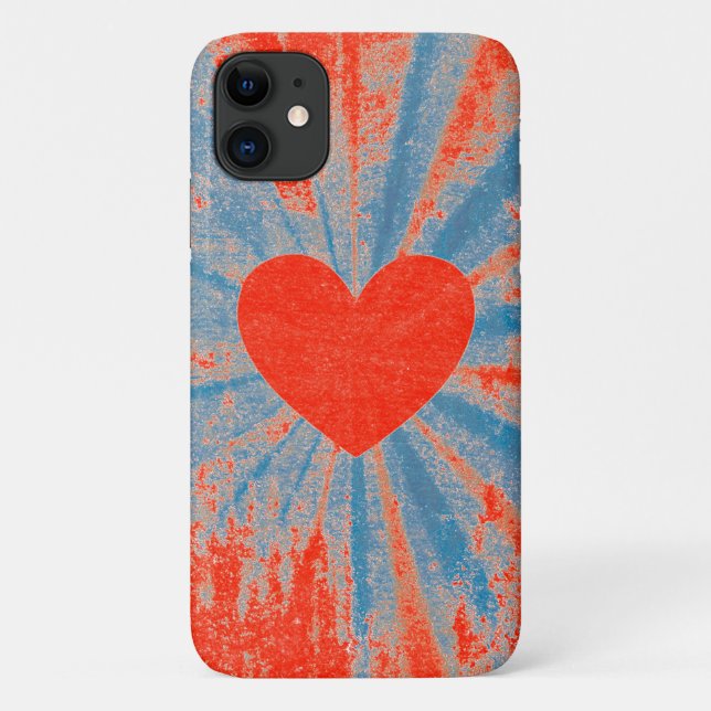 Valentinherz der Roten Sternexplosion Case-Mate iPhone Hülle (Rückseite)