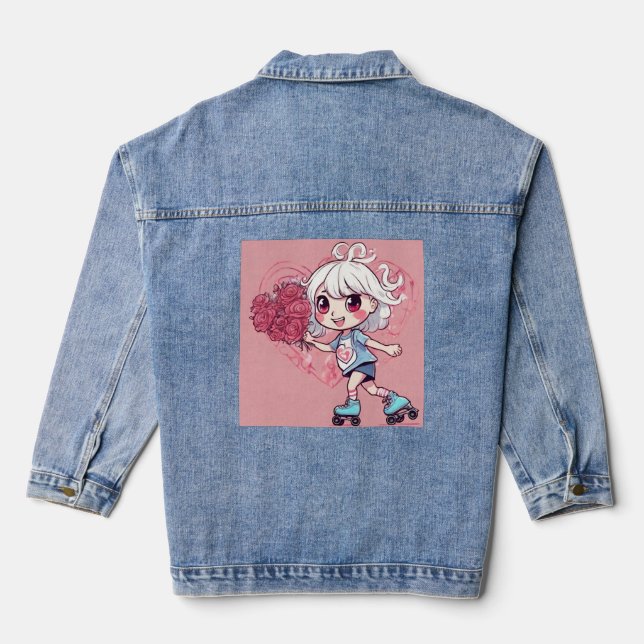 Valentinherz Jeansjacke (Rückseite)