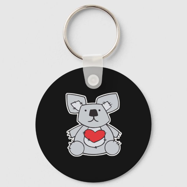 Valentinherz Koala Schlüsselanhänger (Vorderseite)
