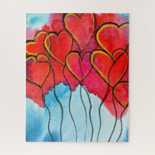 Valentinherzen Ballons Puzzle