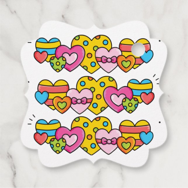 Valentinherzen Geschenkanhänger (Rückseite)