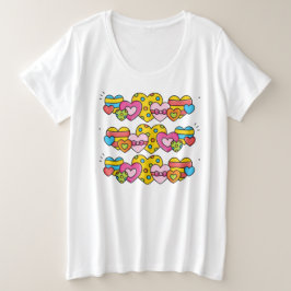 Valentinherzen Große Größe T-Shirt