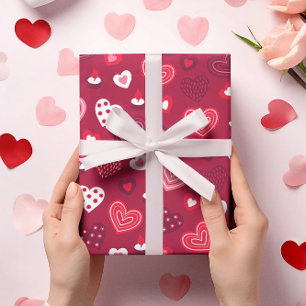Valentinherzen Muster 2 Packpapier