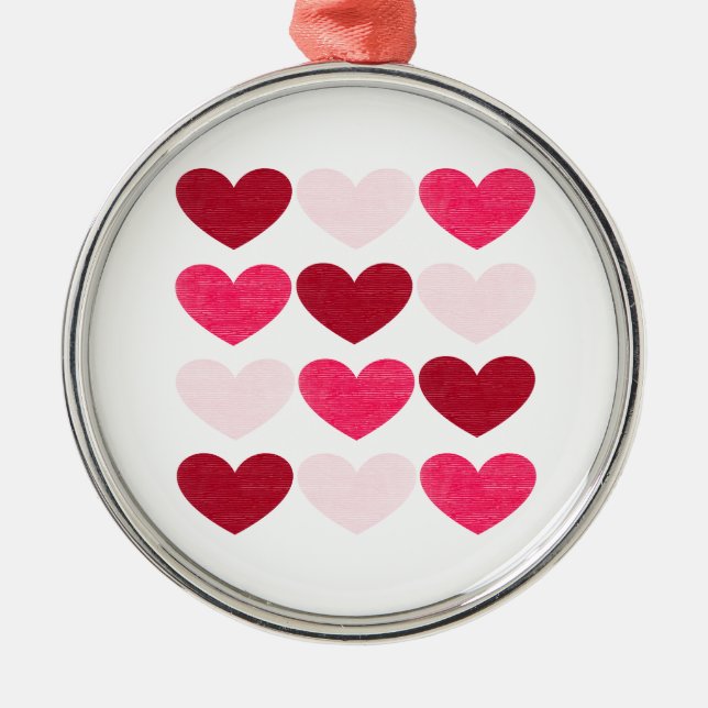 Valentinherzen Ornament Aus Metall (Vorne)