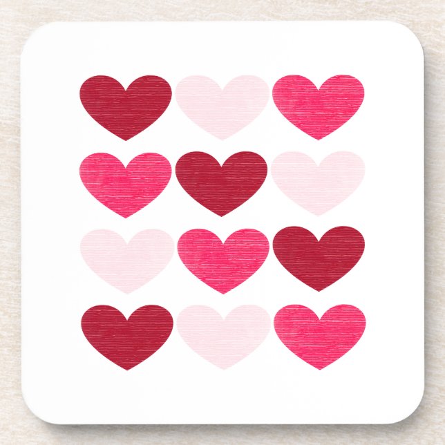 Valentinherzen Untersetzer (Vorderseite)