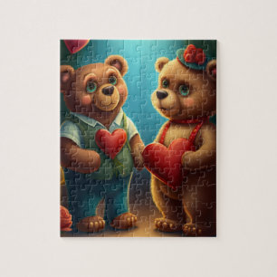 Valentinin-Bär-Cartoon-Puzzle Puzzle