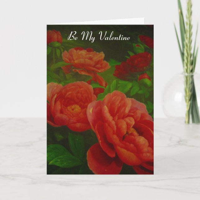 Valentinin-Blume Feiertagskarte (Vorderseite)