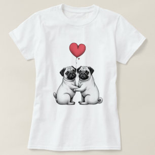 Valentinin mit Mops T - Shirt