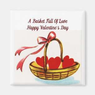 Valentinins "Basket Square Magnet" Magnet