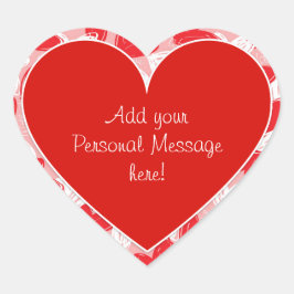 Valentinins Herz "mit Liebe" - Aufkleber