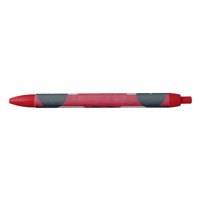 Valentinins Texturdesign Black Ink Pen Kugelschreiber (Vorderseite)