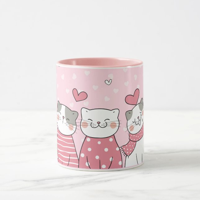 Valentinische Katze-Tasse Tasse (Zentrum)