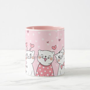 Valentinische Katze-Tasse Tasse