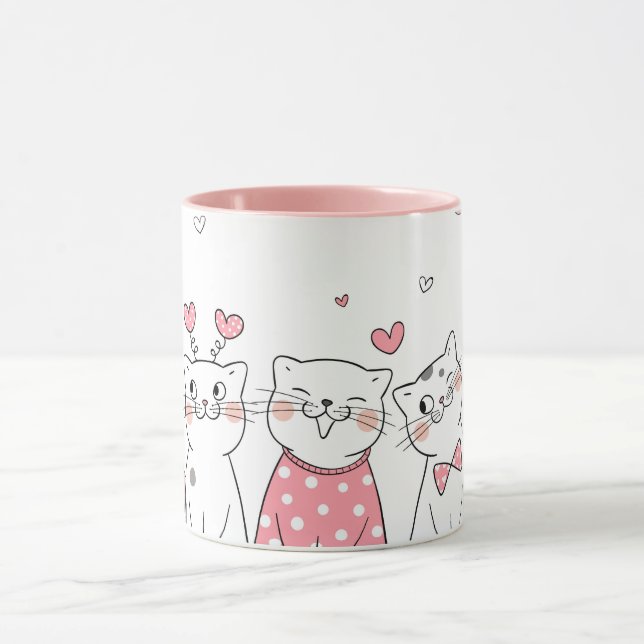 Valentinische Katze-Tasse Tasse (Zentrum)