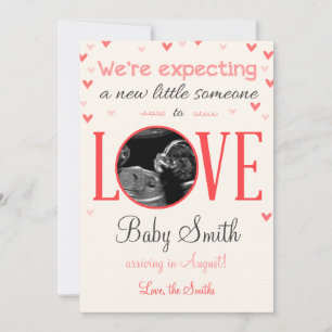 Valentinische Liebe Schwangerschaft Ultrasunde Ank Ankündigung