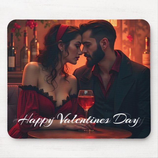 Valentinische Magie mit romantischer Zusammengehör Mousepad (Vorne)