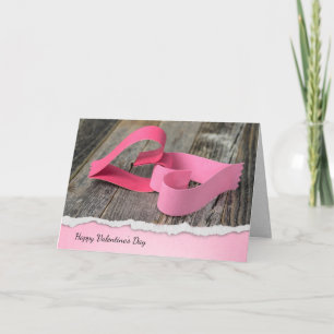 Valentinische Papierherzen mit abgerissener Kante Einladung