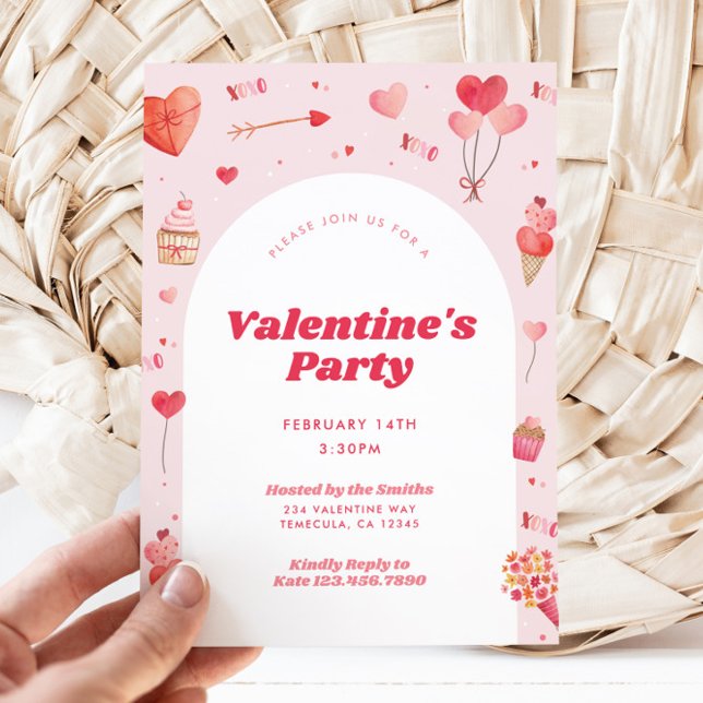 Valentinische Party Einladung (Valentine's Party Invitation)