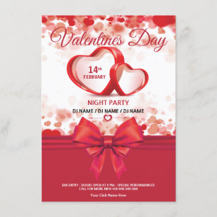 Valentinische Party Einladung