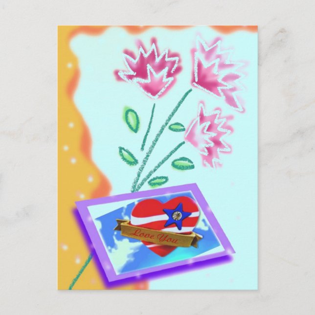 Valentinische Postkarte (Vorderseite)