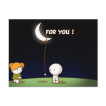 Valentinische Postkarte für Sie