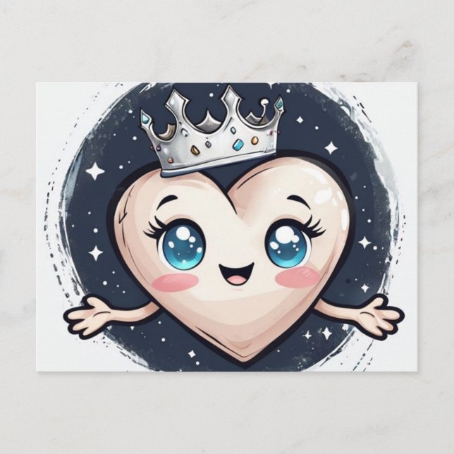 Valentinische Prinzessin Postkarte (Vorderseite)