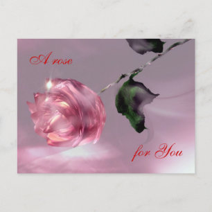 Valentinische Rose Postkarte