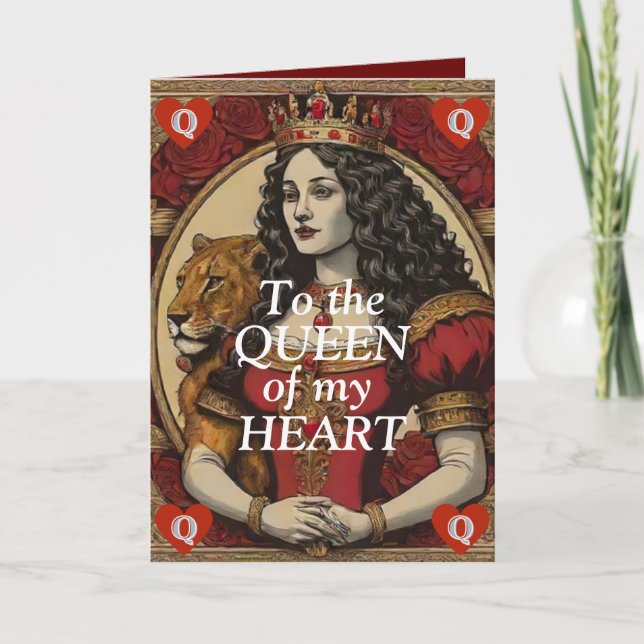 Valentinische Spielkarte Dankeskarte (Vorderseite)