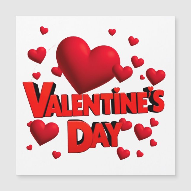 Valentinische Tagesherzen Liebe Magnetkarte (Vorderseite)