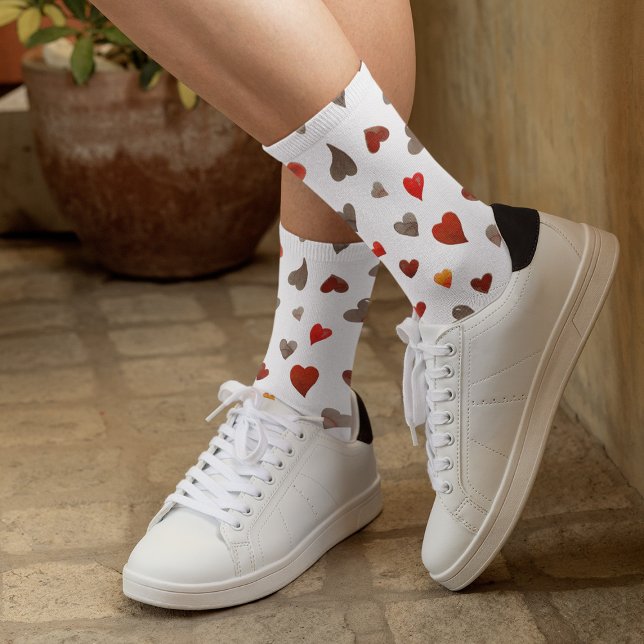 Valentinische Tagesherzen - Retro Socken (Von Creator hochgeladen)