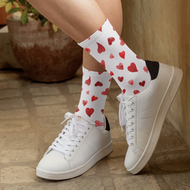 Valentinische Tagesherzen - rot Socken (Von Creator hochgeladen)