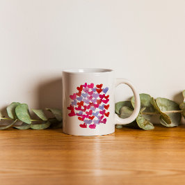 Valentinische Tagesherzen - Violett und Viva magen Kaffeetasse