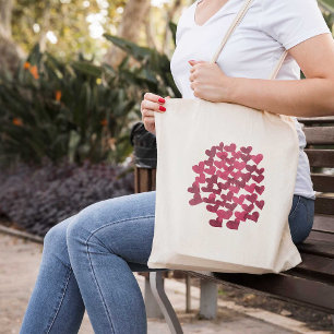 Valentinische Tagesherzen - Viva magenta Tragetasche