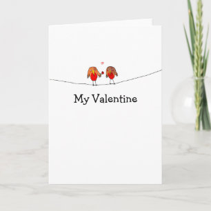 Valentinische Vogelkarte Karte