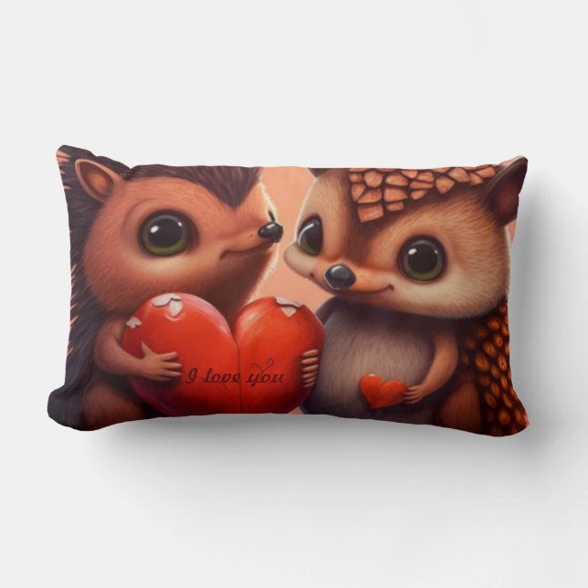 Valentinischer Bärengewohnheit Lendenkissen (Vorderseite)