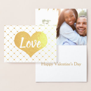 Valentinisches Herz und Foto Folienkarte