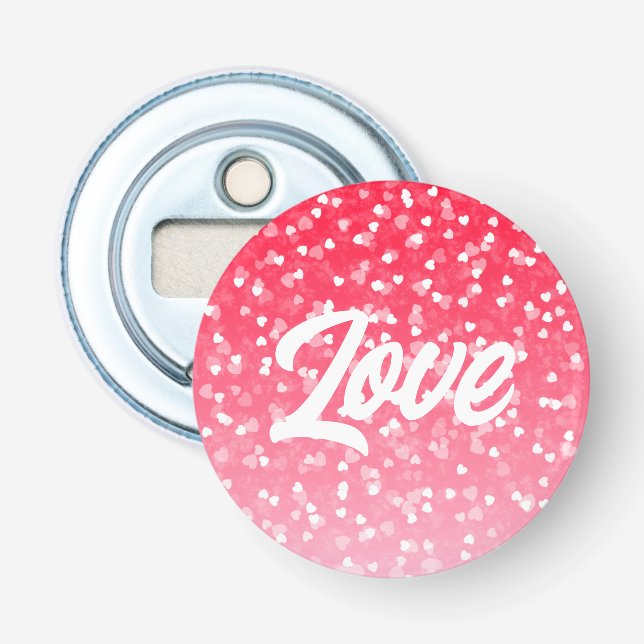Valentinisches Herz und Liebe Flaschenöffner (Vorderseite)