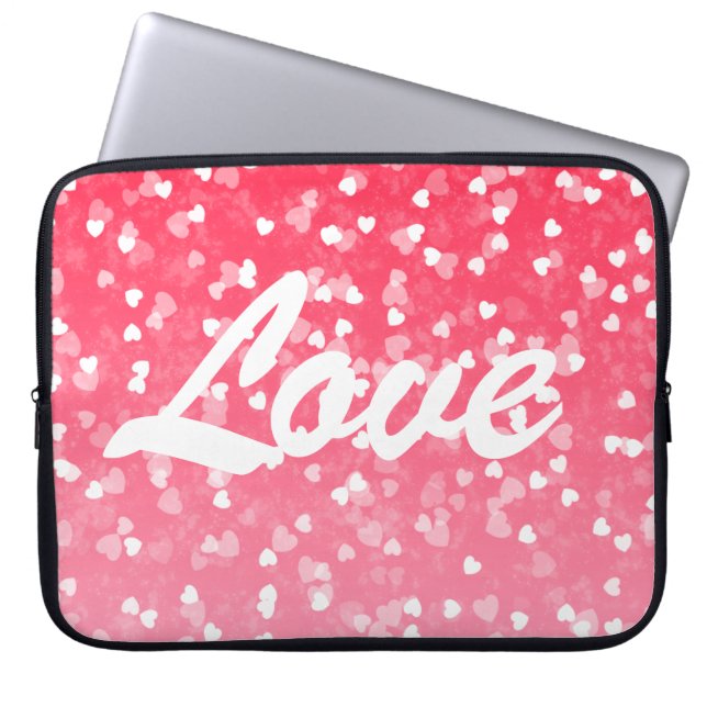 Valentinisches Herz und Liebe Laptopschutzhülle (Vorderseite)