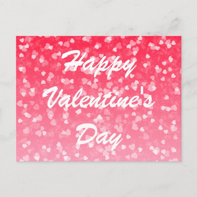 Valentinisches Herz und Liebe Postkarte (Vorderseite)