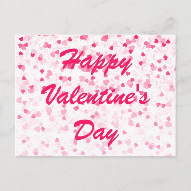 Valentinisches Herz und Liebe Postkarte (Vorderseite)