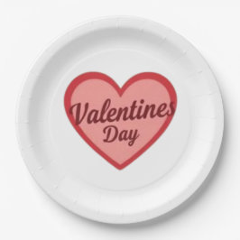 Valentinisches Herzdesign Pappteller