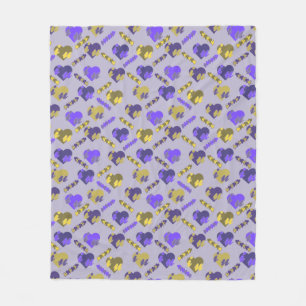 Valentinisches Muster Fleecedecke