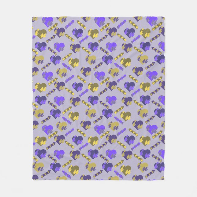 Valentinisches Muster Fleecedecke (Vorderseite)