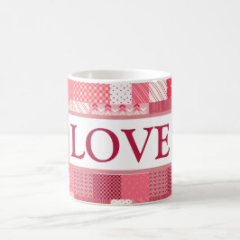 Valentinisches Patchwork Kaffeetasse