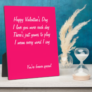 Valentinisches Tagesgedicht Fotoplatte