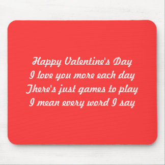Valentinisches Tagesgedicht Mousepad