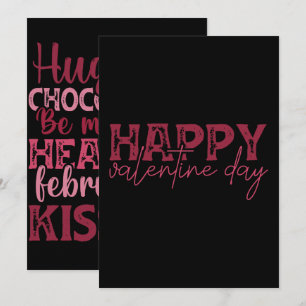 Valentinisches Zitat zur Typografie der Schwarzen Feiertagskarte