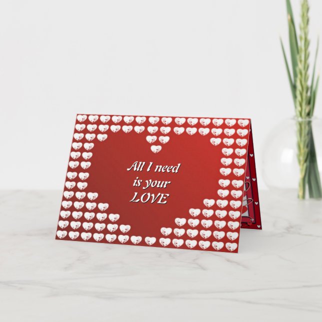 Valentinkarte Feiertagskarte (Vorderseite)