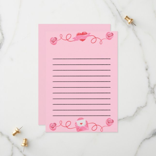 Valentinkarte für niedliche Liebe Save The Date (Vorderseite/Rückseite Beispiel)