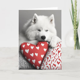 Valentinkarte für Samoyed Hunde Dankeskarte